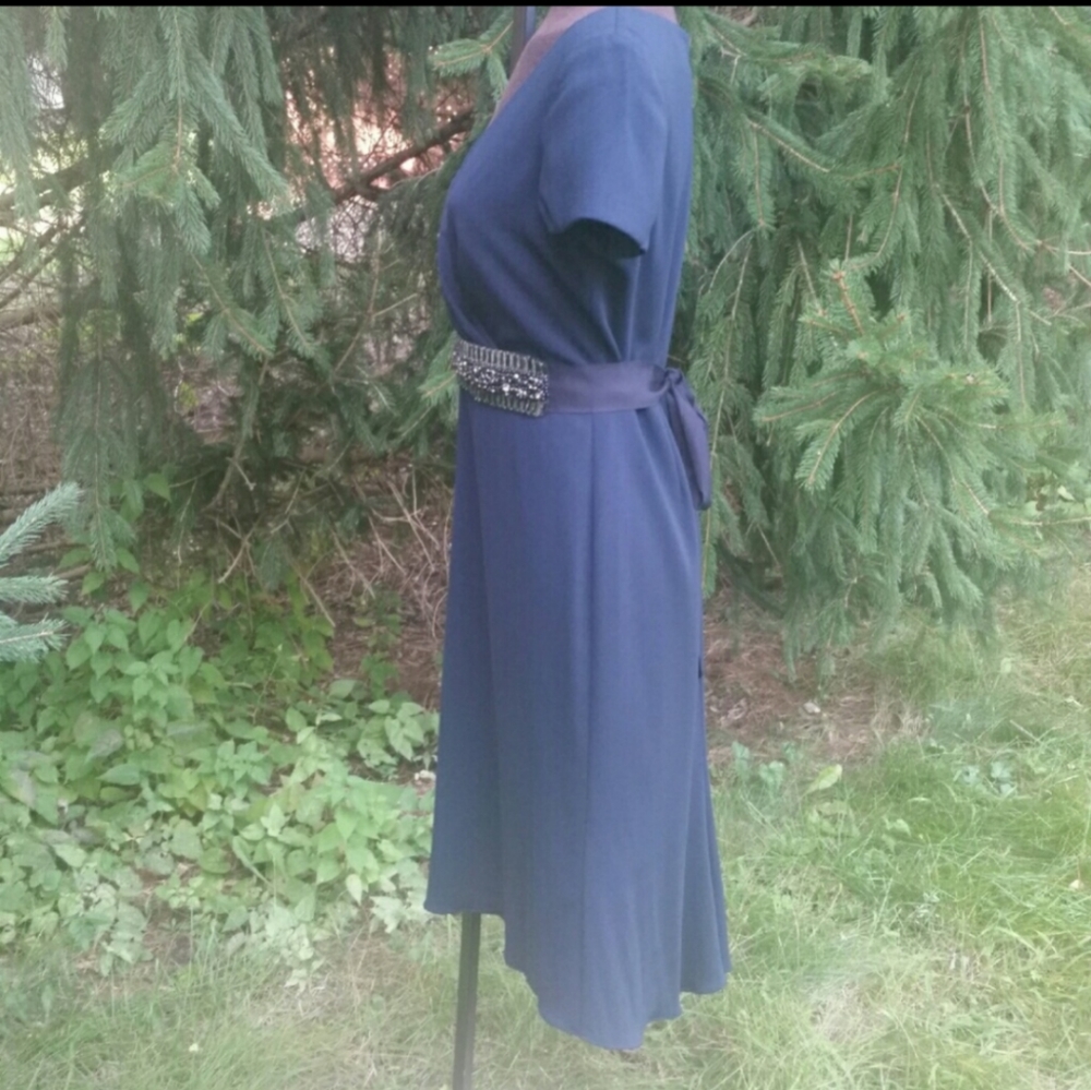 Navy blue Badgley Mischka dress - Picture 3 of 6